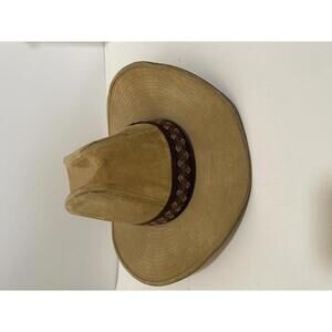 Vintage The Duke Collection Cowboy Hat Western John Wayne Tan L 7 1/4–7 3/8